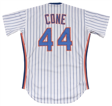 1988 David Cone Postseason Game Used New York Mets Home Jersey (MEARS A10)